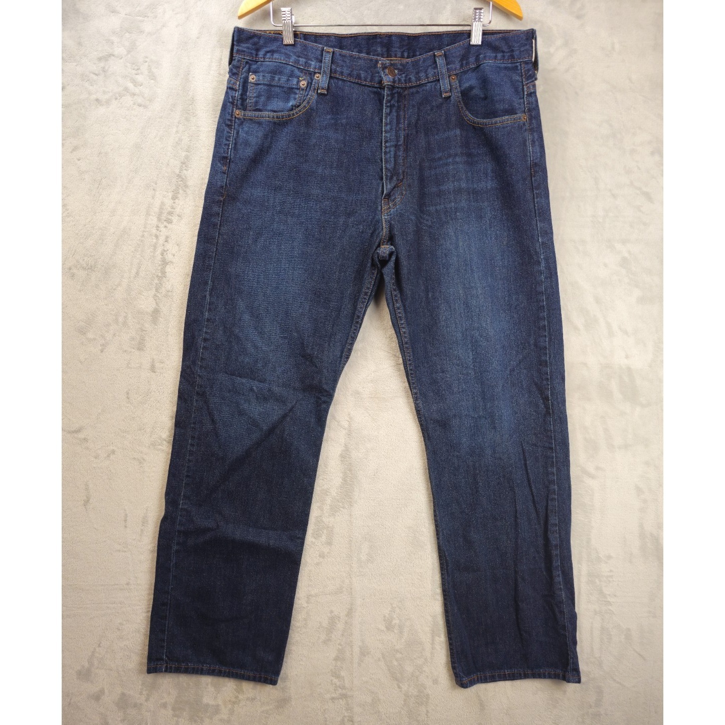 Levis 569 Jeans Mens 37x31.5 Blue Denim Loose Straight Fit Dark Wash